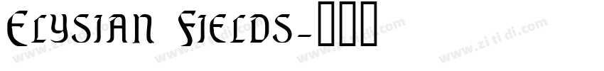 Elysian Fields字体转换